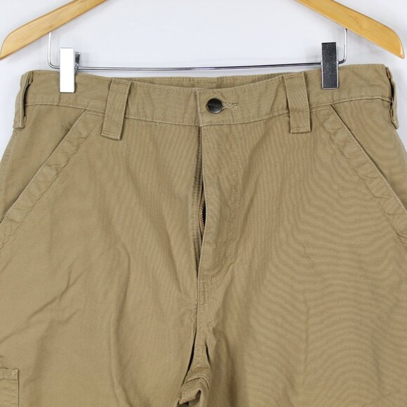 Carhartt B151 DKH Work Pants 34x30 Loose Fit Dark Khaki Utility Cotton Canvas - Picture 3 of 9